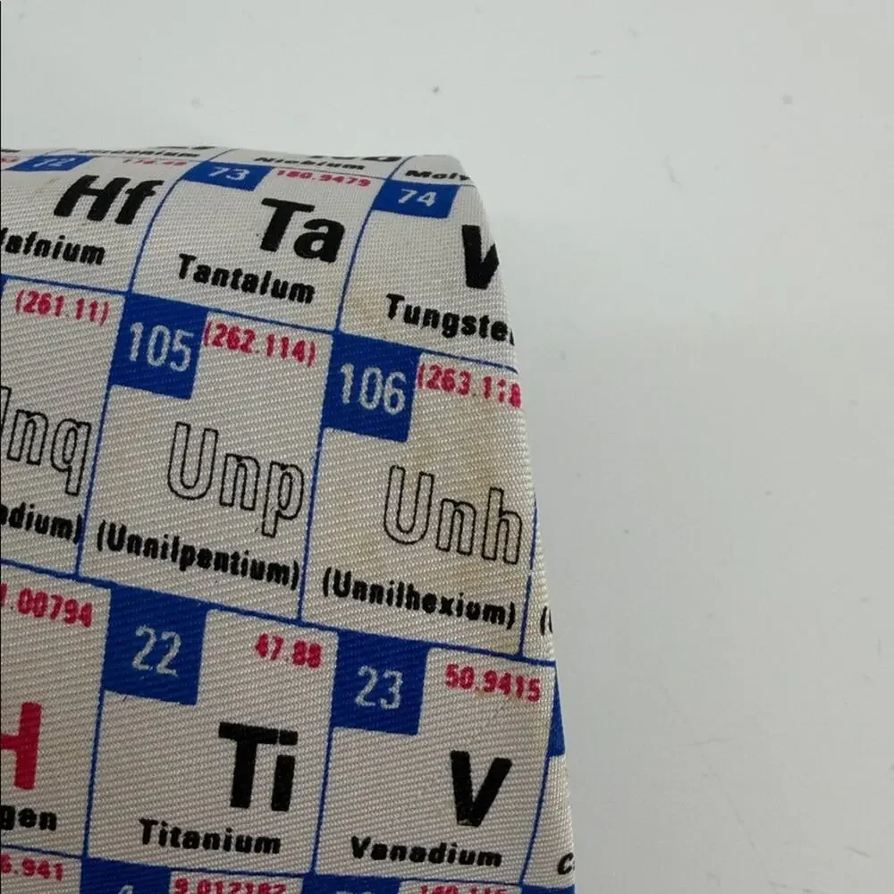 Silk science periodic table print STEM teacher scientist nerd neck tie